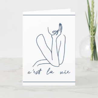 "C'est La Vie" Customisable Greeting Card