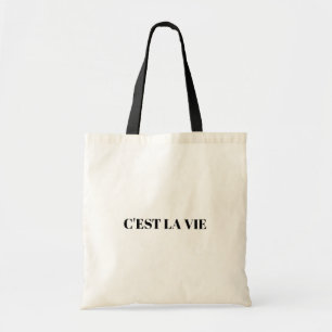 C'est La Vie Customizable Everyday Shopping Tote Bag