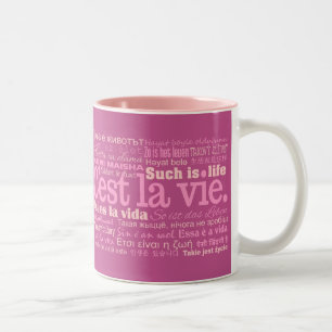 C'est La Vie mugs - choose style & colour