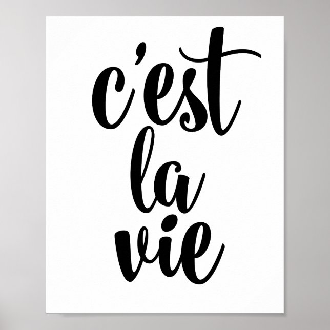 C'est la vie poster (Front)