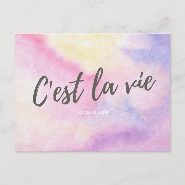 CEST LA VIE "Such is life" French saying Postcard (Front)