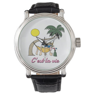 C'est La Vie - Such Is Life Funny Hammock Cartoon Watch