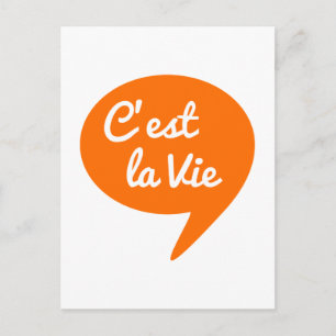 C'est la vie, "that's life" french word art, text postcard