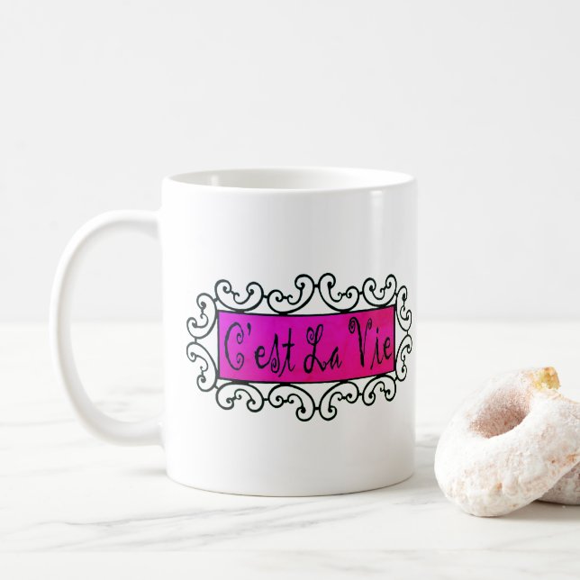 C'est La Vie (That's Life) (More Options) - Coffee Mug (With Donut)