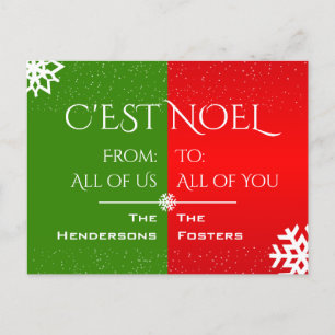C'est Noel / From Us To You Holiday Postcard