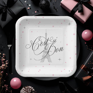 C'est si Bon Parisian Sweet 16 ID1162 Paper Plate