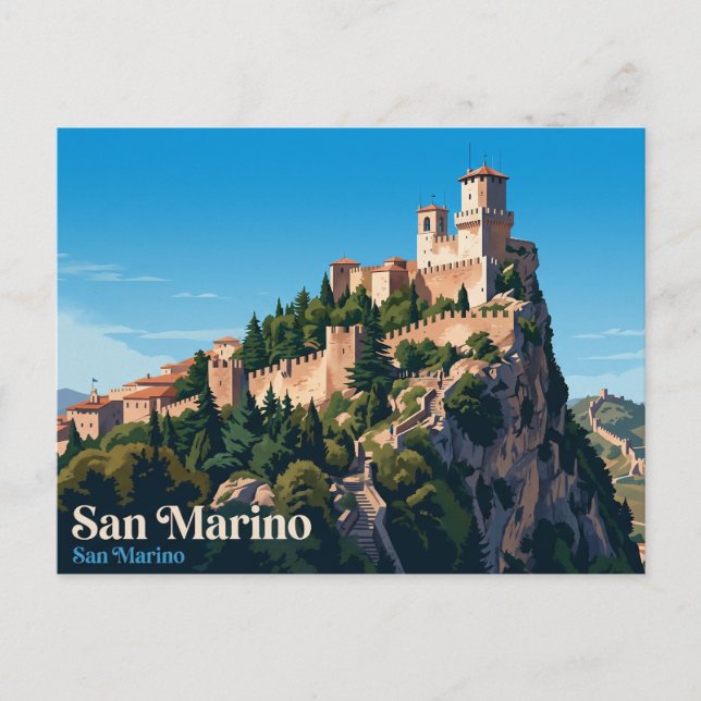 Cesta Tower (Second Tower) San Marino Postcard (Front)