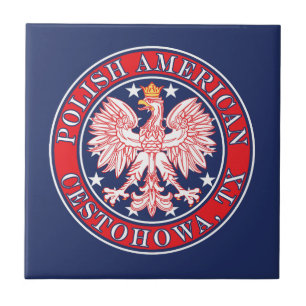 Cestohowa Texas Polish American Eagle Tile