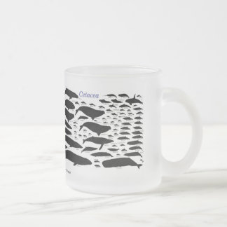 Cetaceans Frosted Glass Coffee Mug