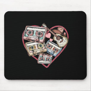 Cettes Western 90s Country Music Heart Valentine C Mouse Mat