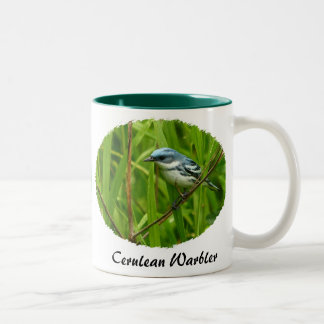 Ceurlean Warbler, Yellow Warbler II Two-Tone Coffee Mug