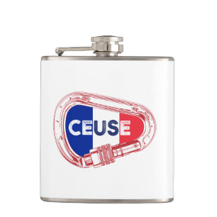 Ceuse France Rock Climbing Carabiner Hip Flask