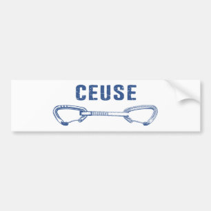 Ceuse France Rock Climbing Quickdraw Bumper Sticker