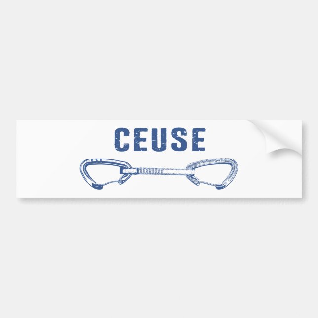 Ceuse France Rock Climbing Quickdraw Bumper Sticker (Front)