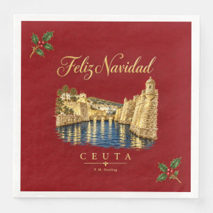 Ceuta Feliz Navidad Christmas Dinner Napkins