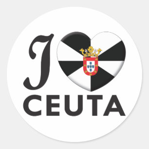 Ceuta Love Classic Round Sticker