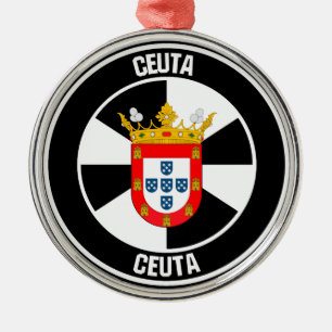 Ceuta Round Emblem Metal Tree Decoration
