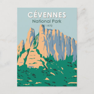 Cevennes National Park France Vintage Postcard