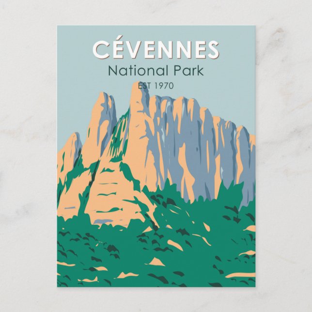 Cevennes National Park France Vintage Postcard (Front)