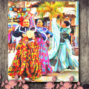 Ceviche Mexican Festival Dancers 2549 Art Canvas Print