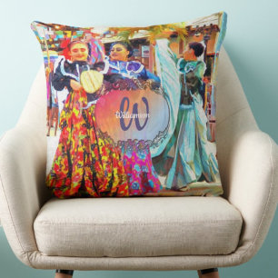 Ceviche Mexican Festival Dancers 2549 Cushion
