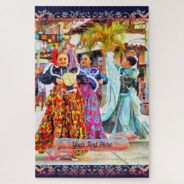 Ceviche Mexican Festival Dancers 2549 Jigsaw Puzzle (Vertical)