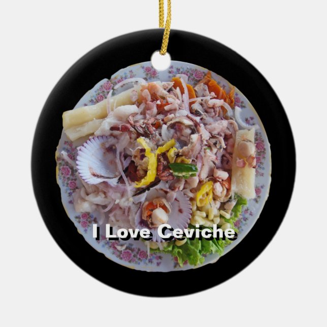 Ceviche - Pride of Peru Ceramic Tree Decoration (Front)