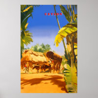 Ceylon vintage travel poster