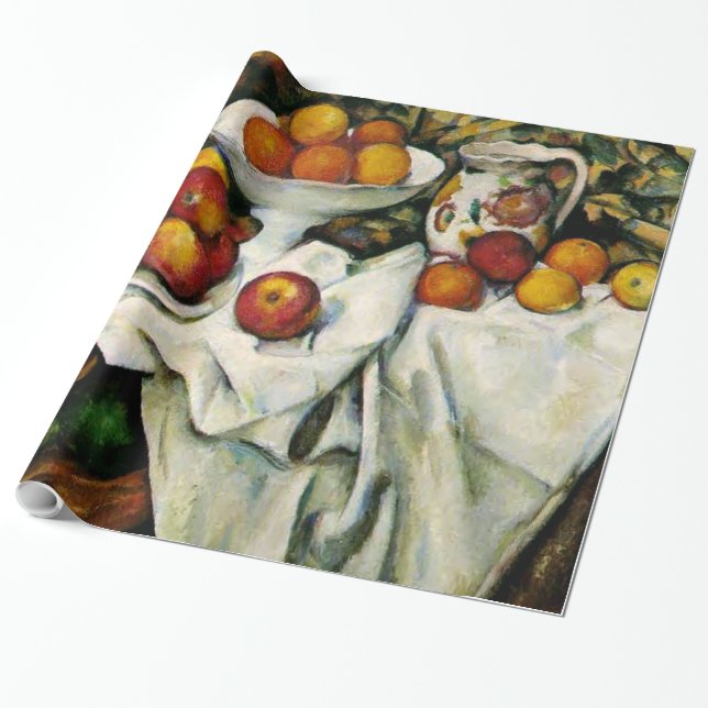 Cezanne - Apples and Oranges Wrapping Paper (Unrolled)
