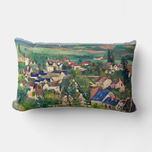 Cezanne - Auvers, Panoramic View, Lumbar Cushion