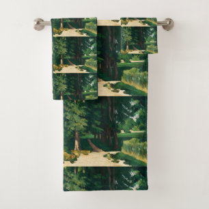 Cezanne Avenue at Jas de Bouffan Vintage Print Bath Towel Set