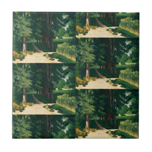 Cezanne Avenue at Jas de Bouffan Vintage Print Tile