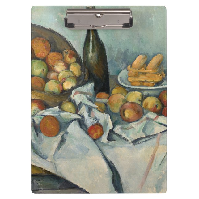 Cezanne Basket Apples Impressionism Art Clipboard (Front)
