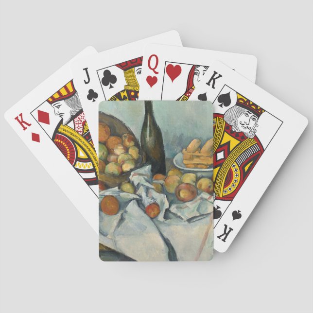 Cezanne Basket Apples Impressionism Art Playing Cards (Back)