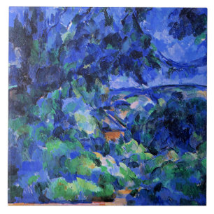 Cezanne - Blue Landscape Tile