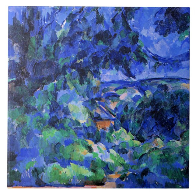 Cezanne - Blue Landscape Tile (Front)