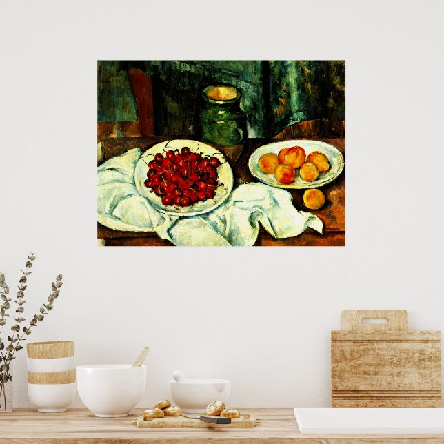 Cezanne, Cherries, fine art, Poster (Kitchen)