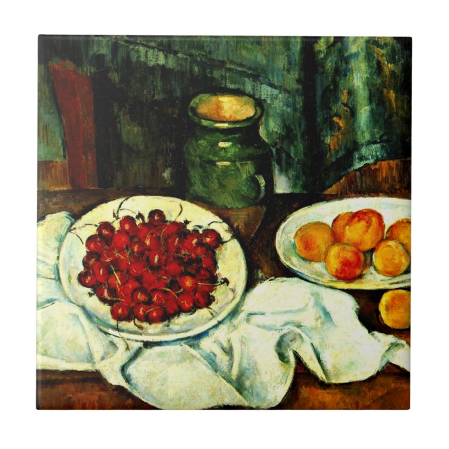 Cezanne - Cherries Tile (Front)