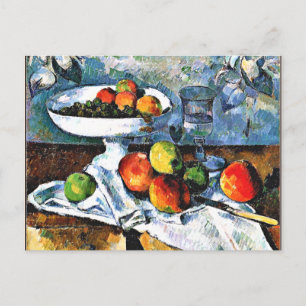 Cezanne - Compotier, Glass, Apples, Postcard