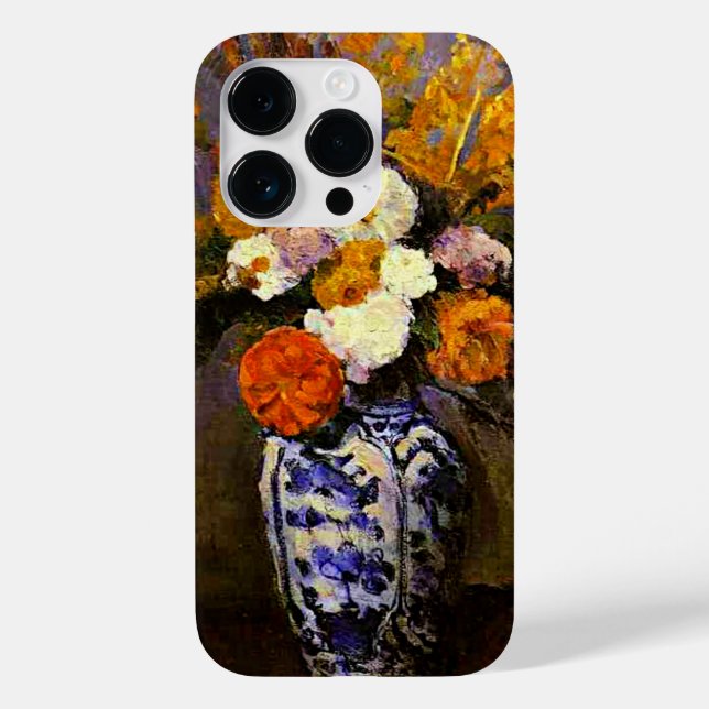 Cezanne - Dahlias in a Delft Vase Case-Mate iPhone Case (Back)