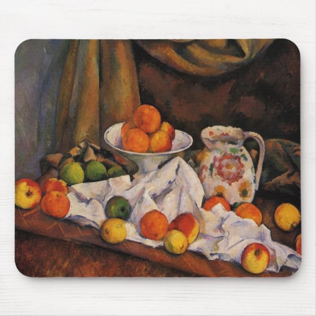 Cezanne: Fruit Bowl, Pitcher and Fruit artwork Mouse Mat (Front)