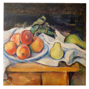 Cezanne - Fruit on a Table Tile