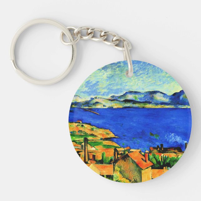 Cezanne - Gulf of Marseille seen from L'Estaque Ke Key Ring (Front)