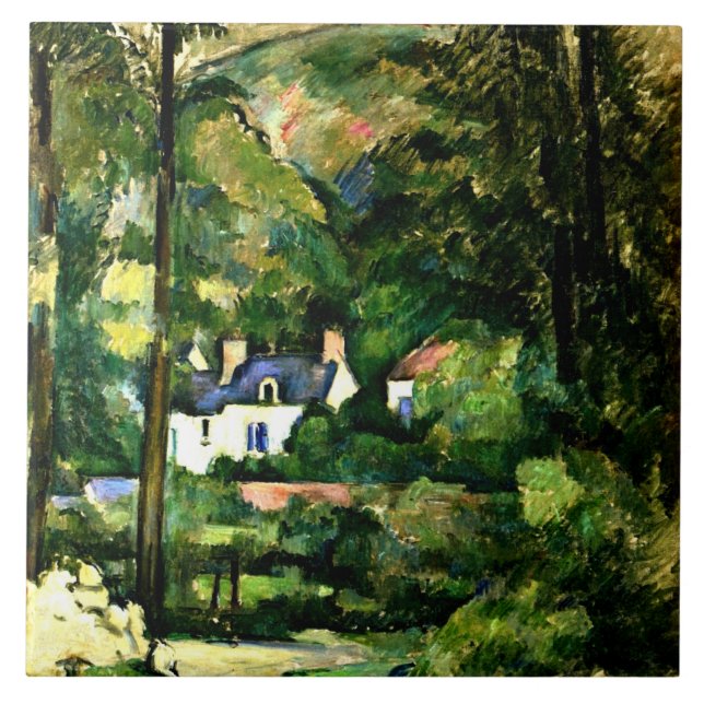 Cezanne - Houses in the Greenery, 1881, Tile (Front)