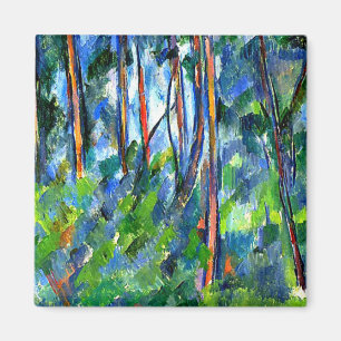 Cezanne - In the Woods, famous painting Magnet