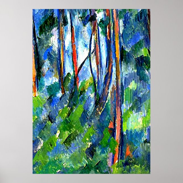 Cezanne - In the Woods, famous painting Poster (Front)