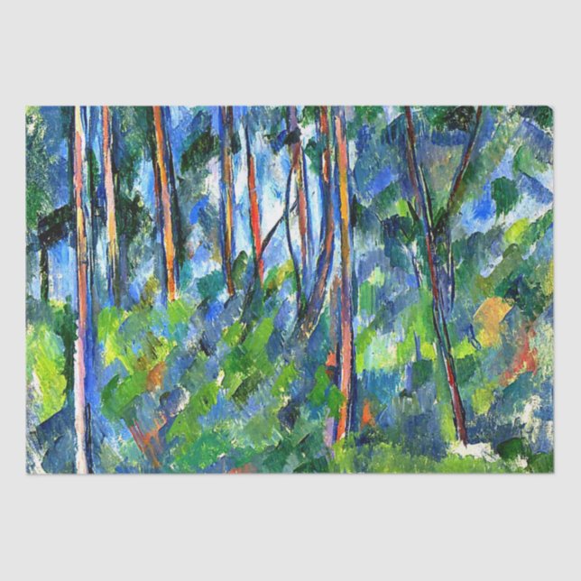 Cezanne - In the Woods, famous painting Tissue Paper (Front)