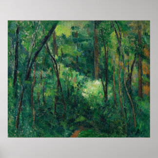Cézanne, Interior of a forest Poster