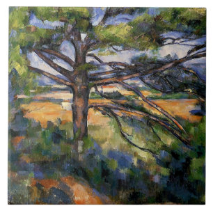 Cezanne - Large Pine and Red Earth, Tile
