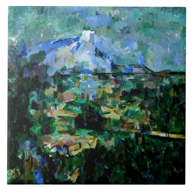 Cezanne - Mont Sainte-Victoire, famous painting, Tile (Front)
